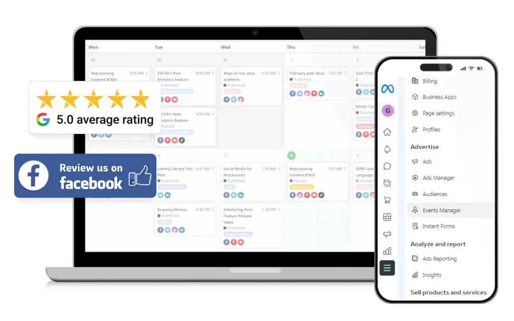 Online marketing services preview