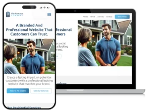 Expertly designed professional website on mobile and desktop.
