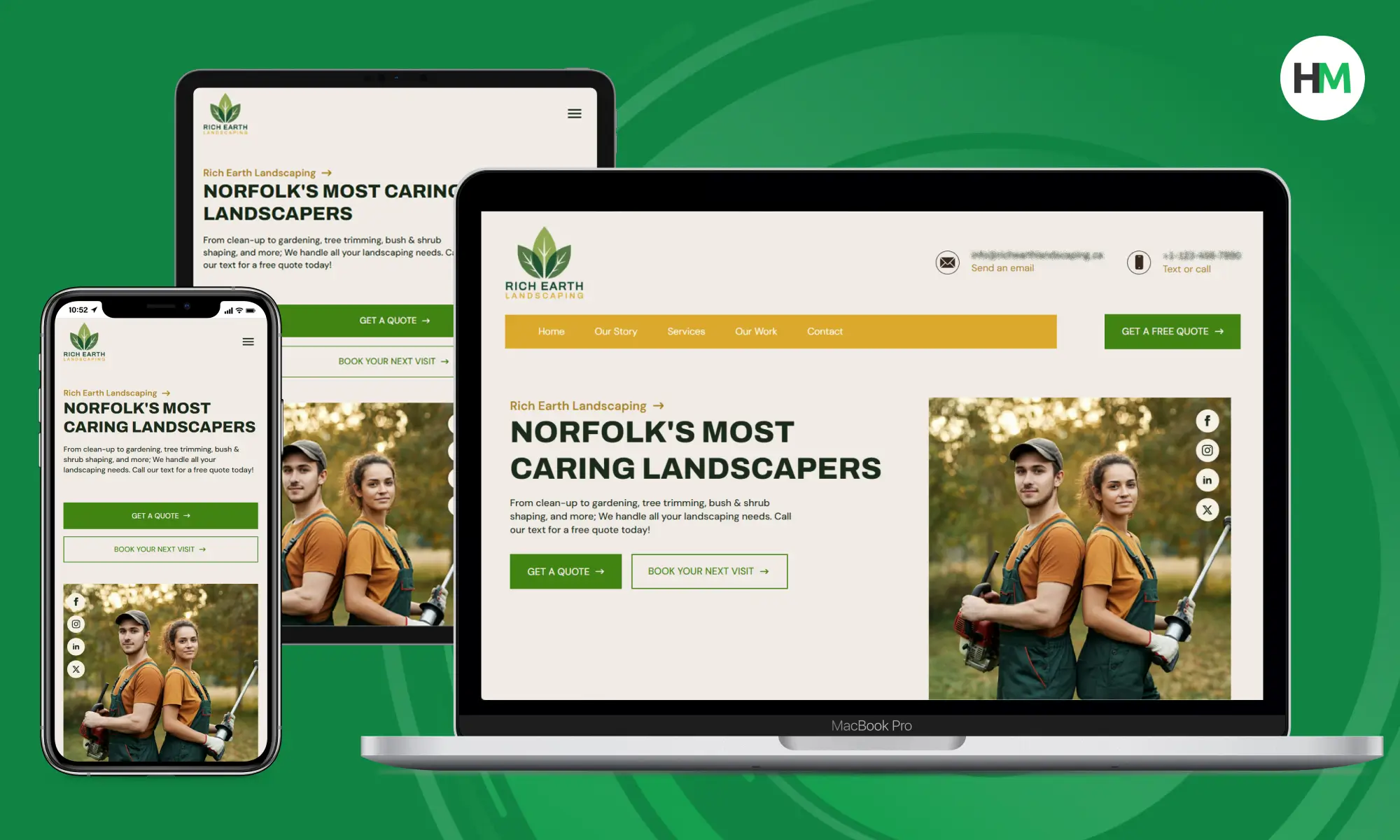 Helder Media responsive website portfolio piece