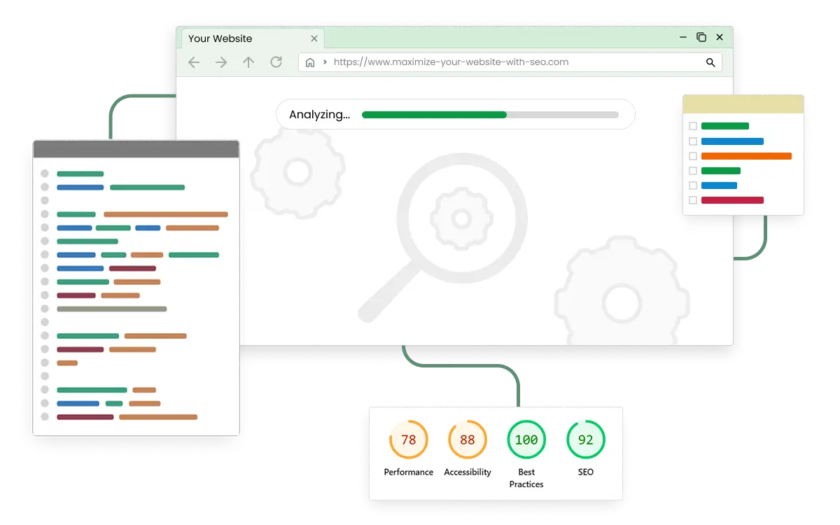 Technical SEO audit by Helder Media on a business website