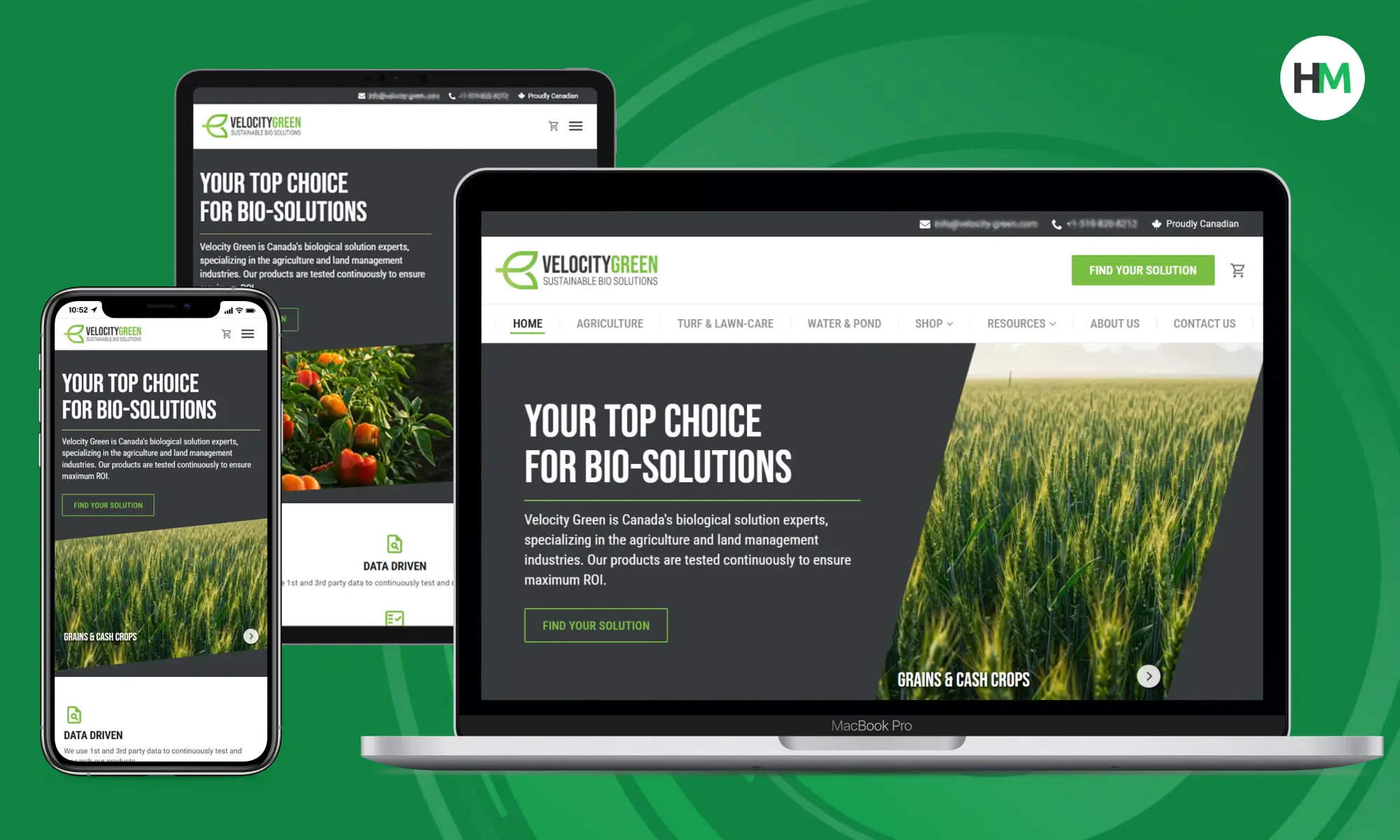 Helder Media responsive website portfolio piece